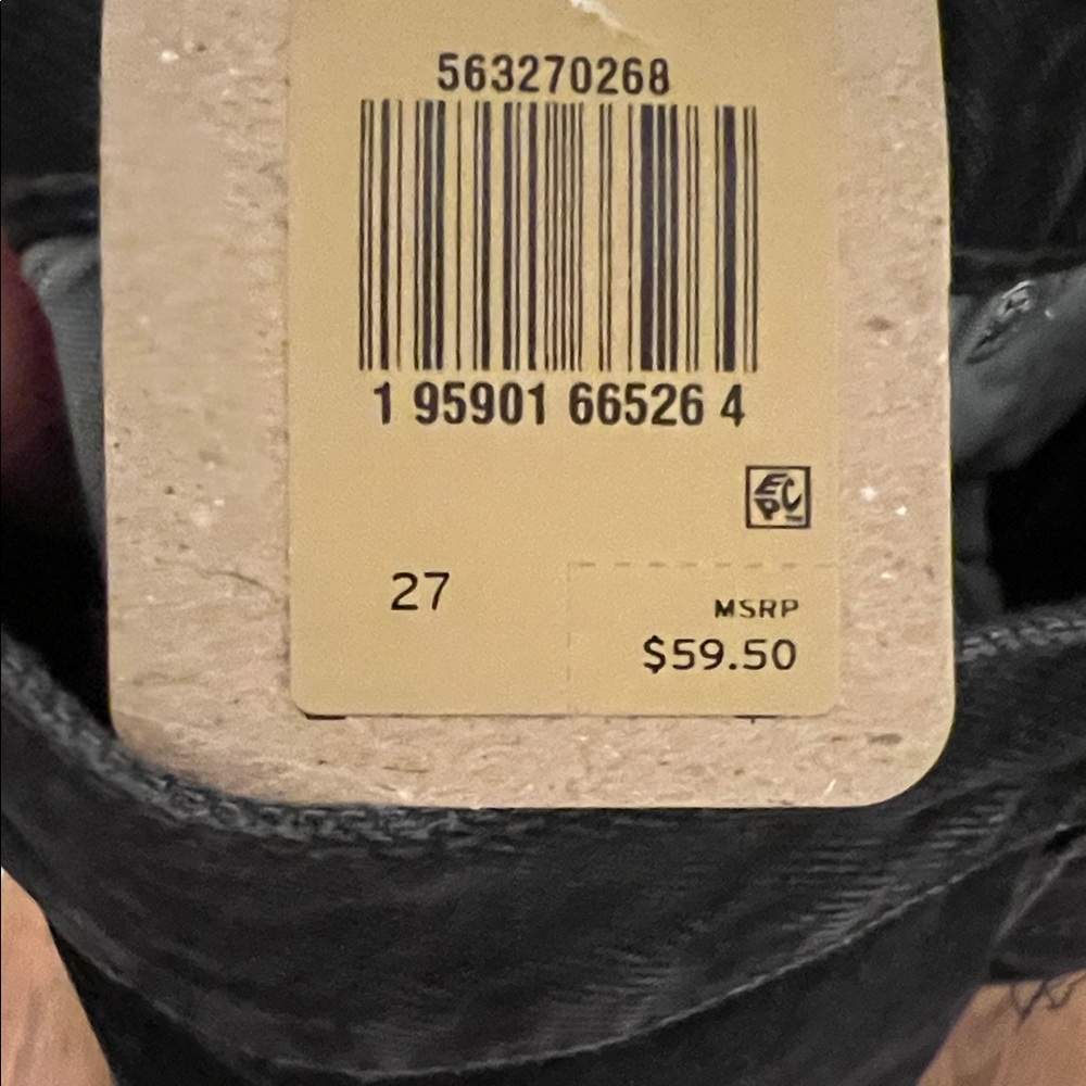 Levi's Black Ripped Denim Cutoff Shorts - Picture 4 of 5